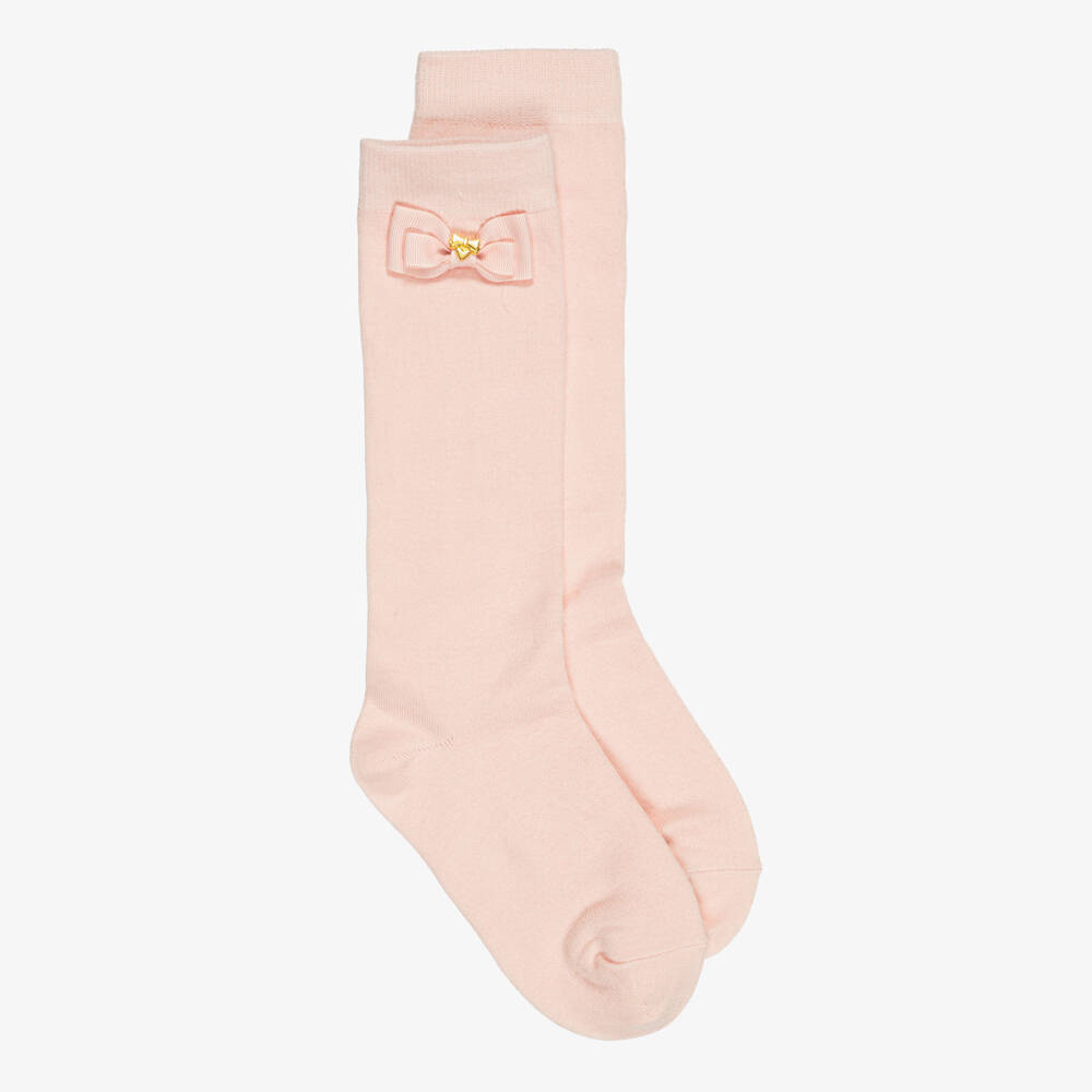 Angel's Face-Girls Pink Monica Bow Socks | Childrensalon