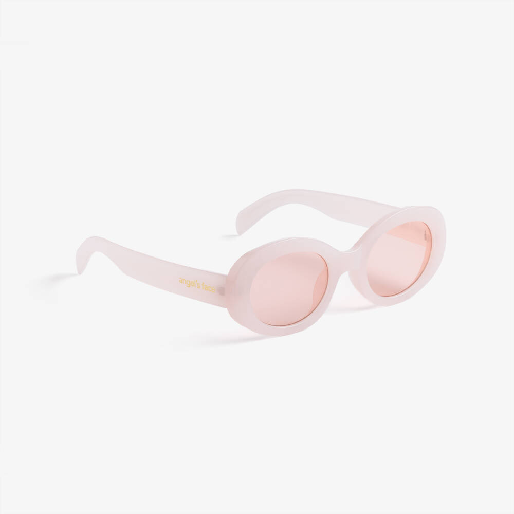 Angel's Face-Girls Pink Oval Sunglasses (UV400) | Childrensalon