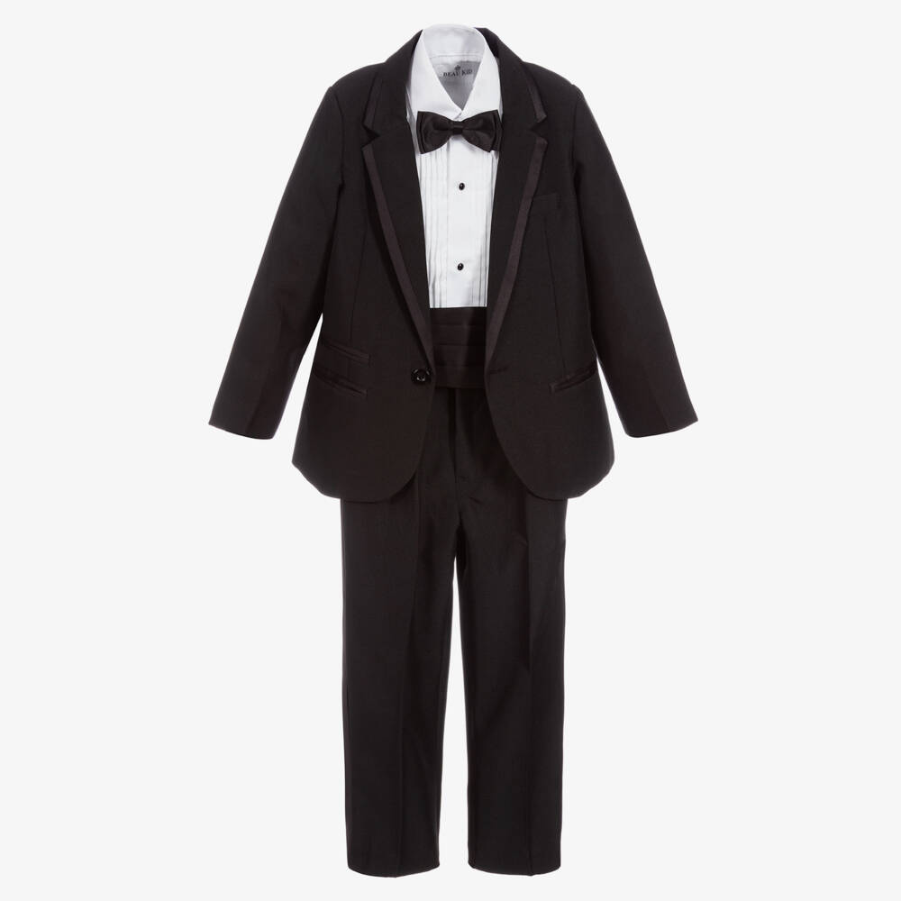 Beau KiD-Boys Black Tuxedo Suit | Childrensalon