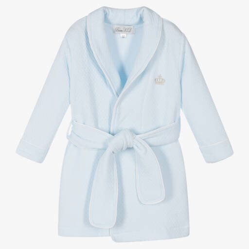 Beau KiD-Boys Blue Cotton Bathrobe | Childrensalon
