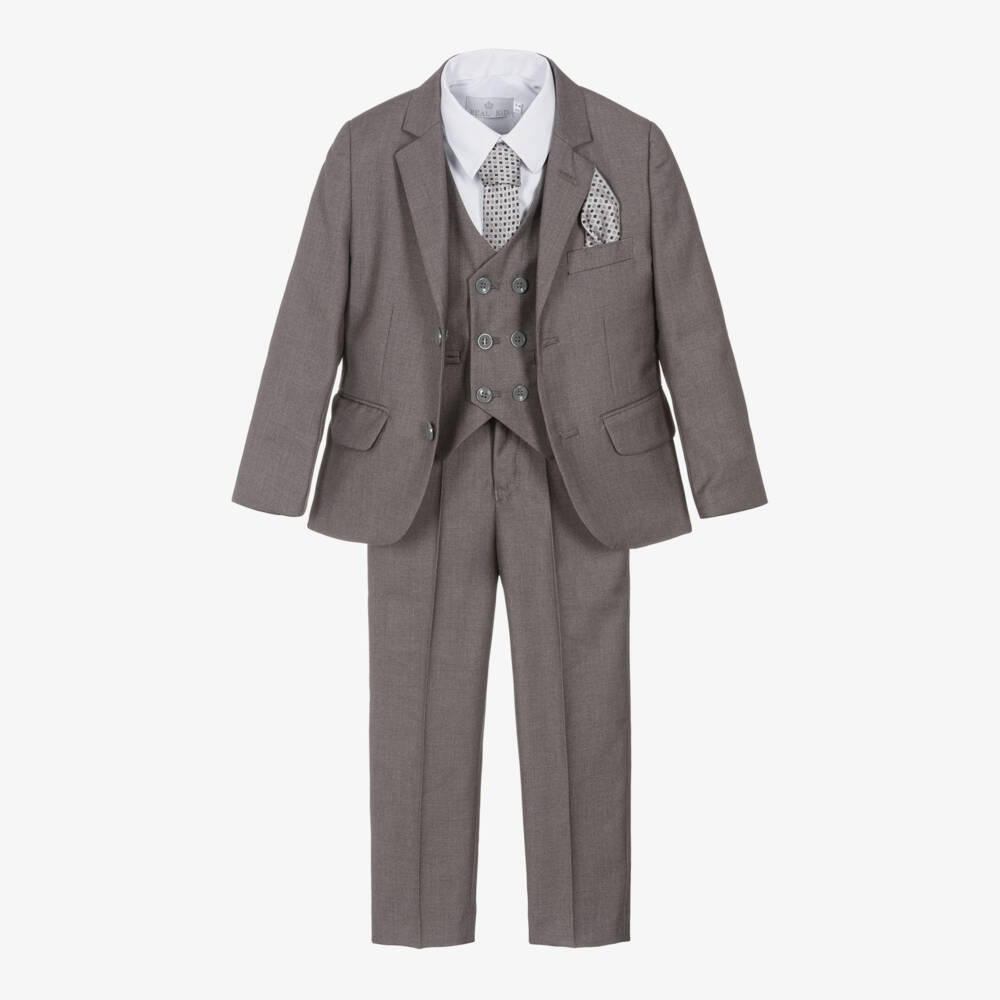 Beau KiD-Boys Grey Trouser Suit | Childrensalon