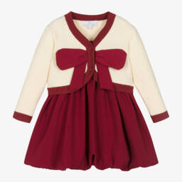 Beau KiD-Girls Ivory & Red Dress Set | Childrensalon