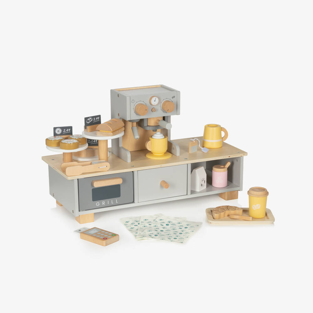 Bigjigs-Wooden Coffee Shop Play Set (55cm) | Childrensalon