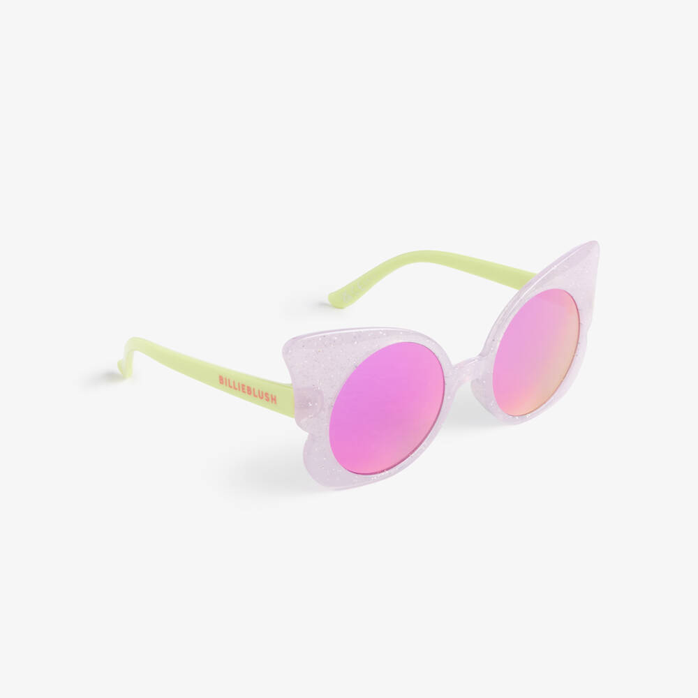 Billieblush-Girls Glittery Green Butterfly Sunglasses (UV400) | Childrensalon