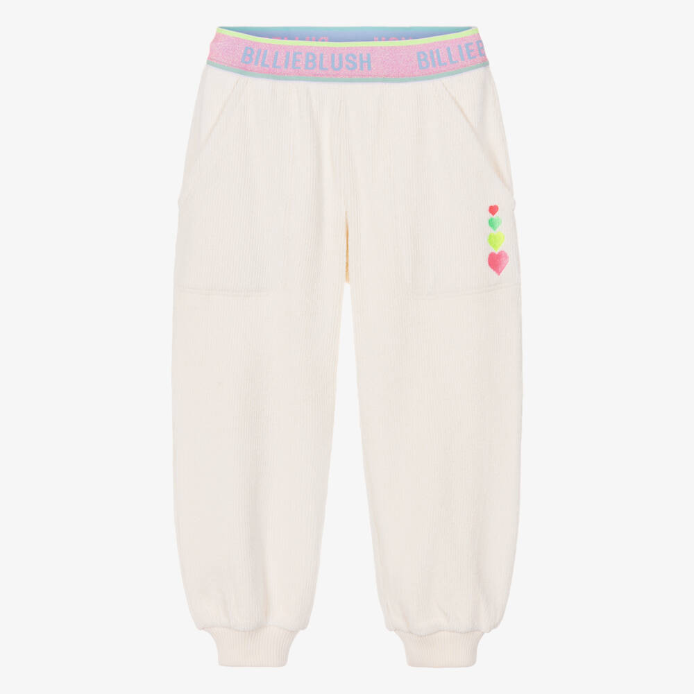 Billieblush-Girls Ivory Corduory Fleece Joggers | Childrensalon