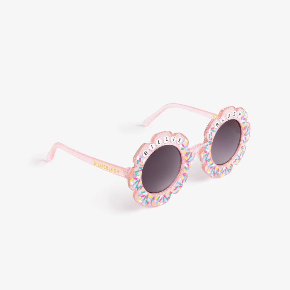 Billieblush-Girls Pink Confetti Flower Sunglasses (UV400) | Childrensalon