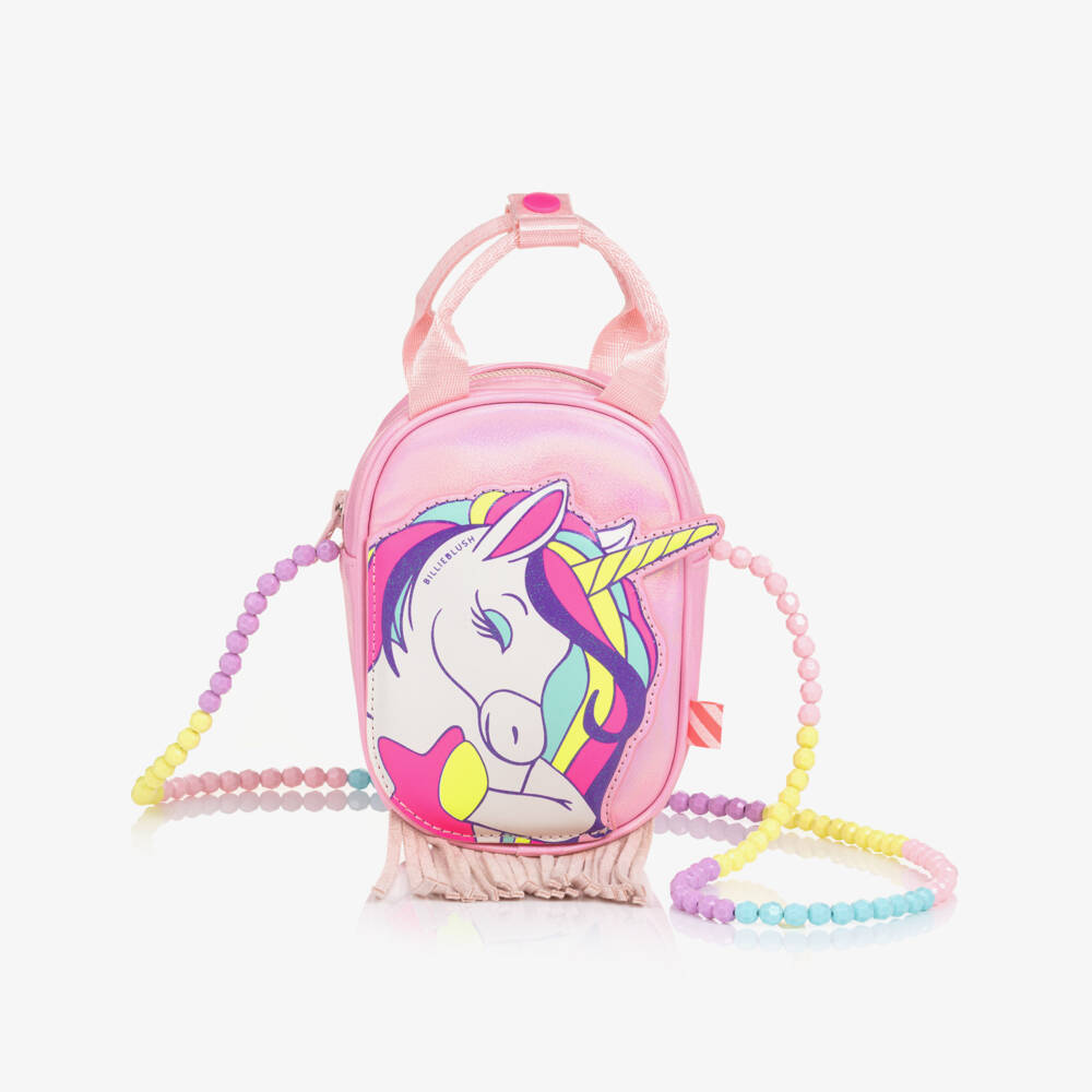 Billieblush-Girls Pink Unicorn Handbag (15cm) | Childrensalon