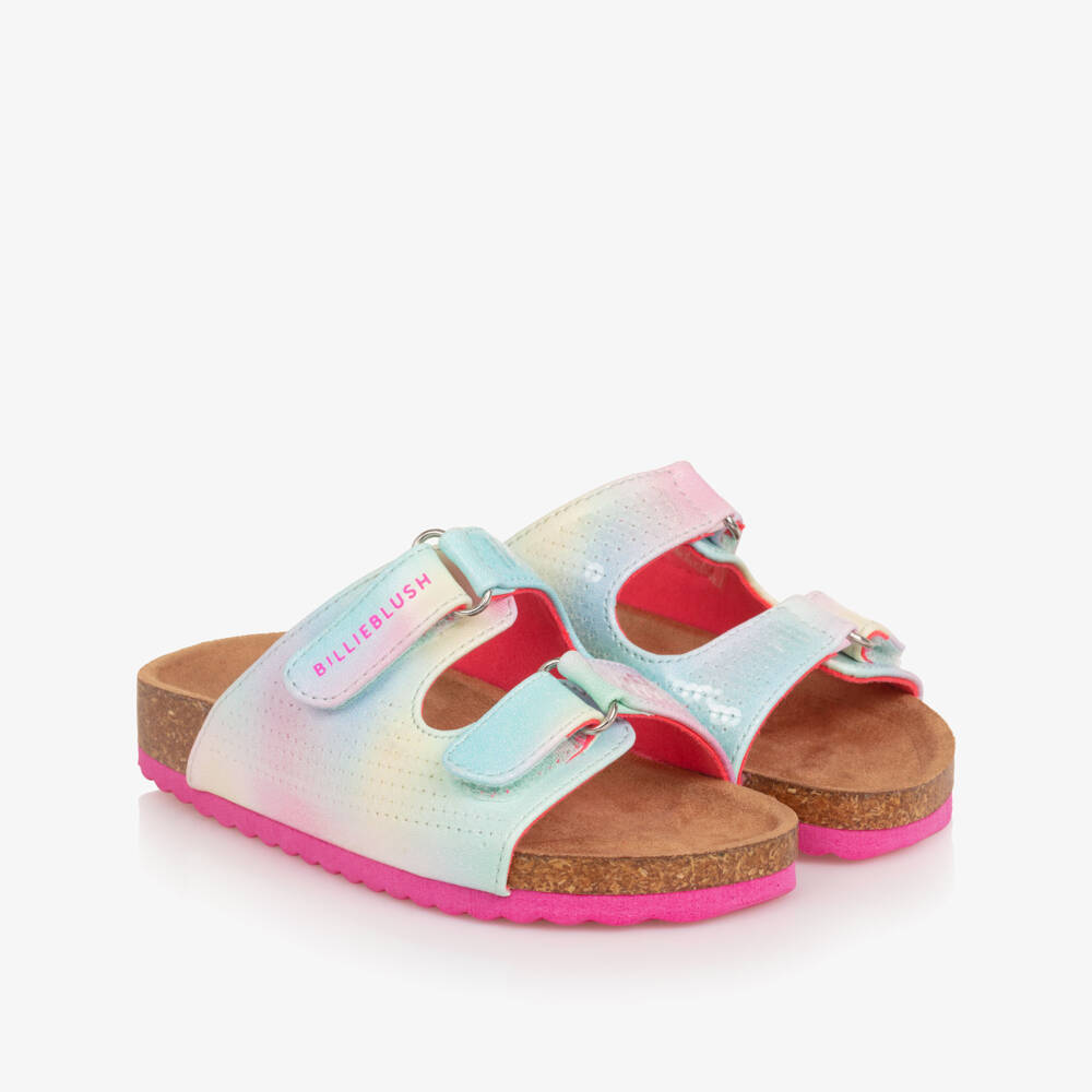 Billieblush-Girls Sequin Embellished Pale Blue Sliders | Childrensalon