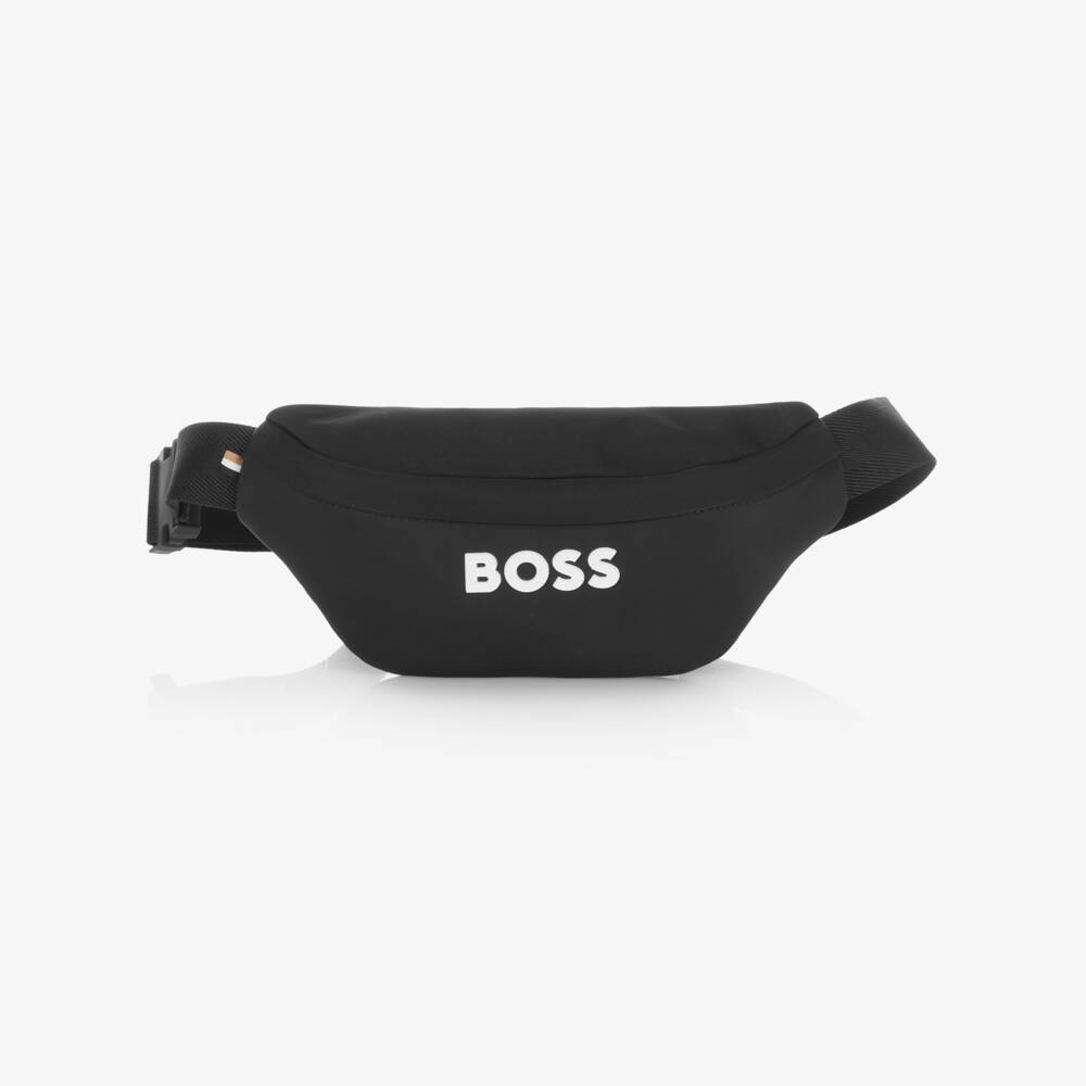 BOSS-Black Logo Zipped Belt Bag (27cm) | Childrensalon