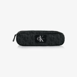 Charcoal Grey CK Monogram Canvas Pencil Case (23cm)