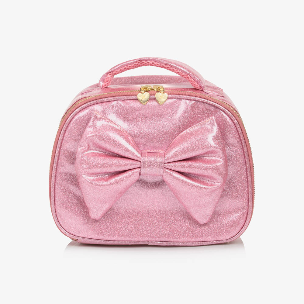 Caramelo Kids-Girls Glittery Pink Lunch Bag (19cm) | Childrensalon
