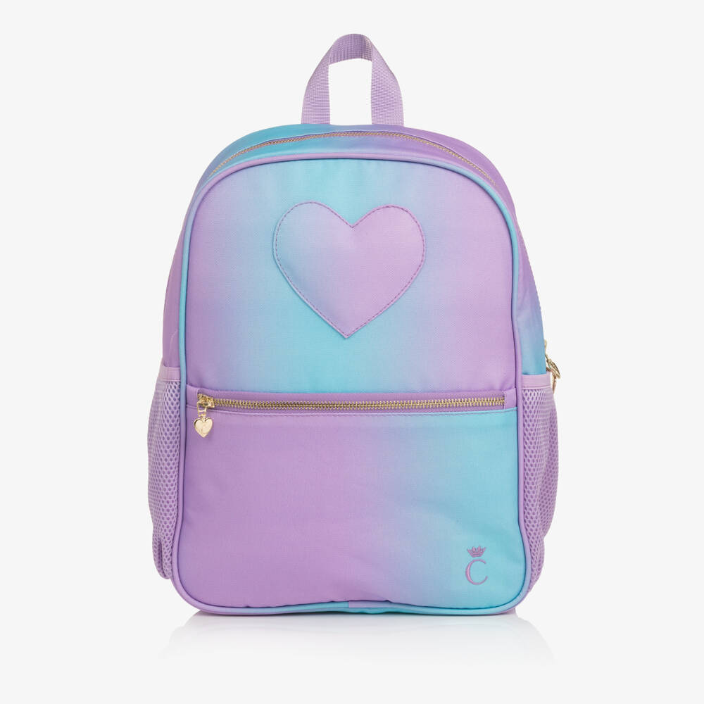 Caramelo Kids-Girls Lilac & Blue Ombre Backpack (37cm) | Childrensalon
