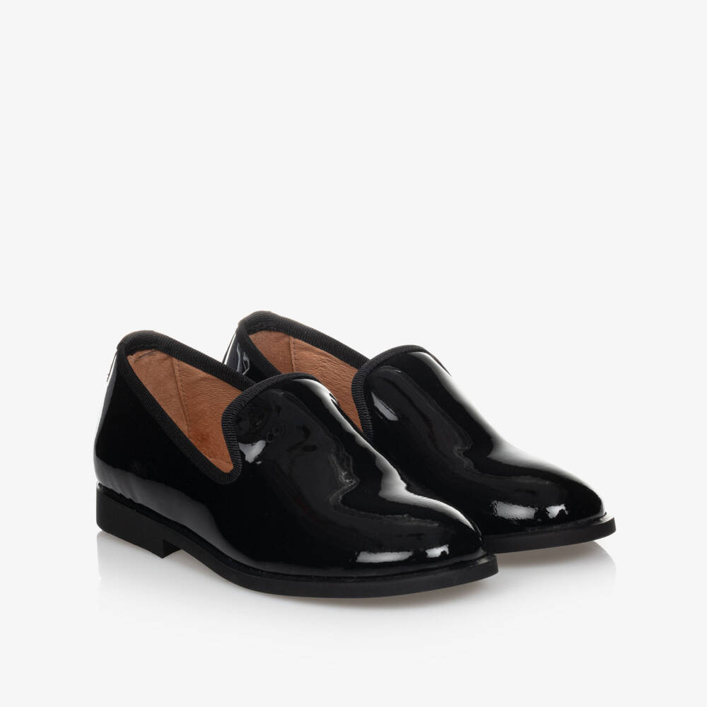 Children's Classics-Black Patent Leather Loafers | Childrensalon