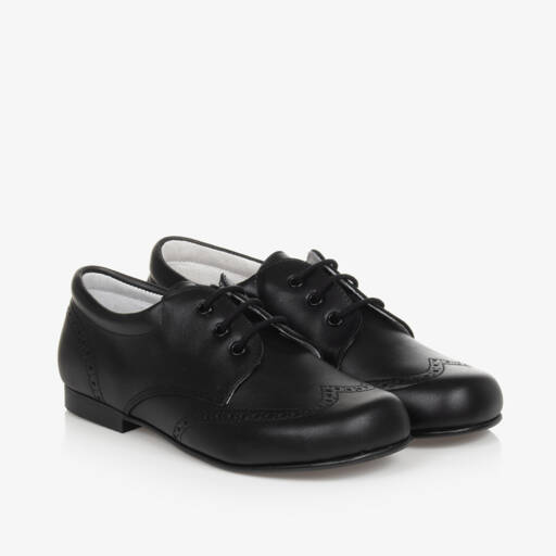 Children's Classics-Boys Black Leather Brogues | Childrensalon