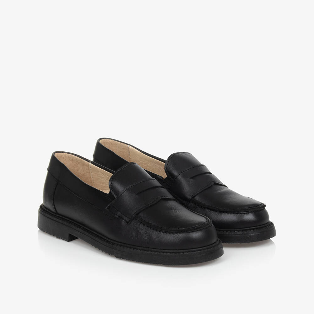 Children's Classics-Boys Black Leather Shoes | Childrensalon