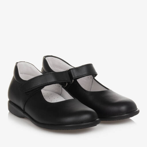 Children's Classics-Girls Black Leather Shoes | Childrensalon