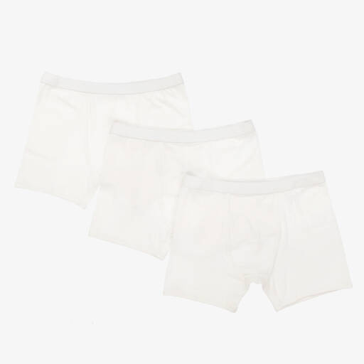Childrensalon Essentials-Boys White Organic Boxer Briefs (3 Pack) | Childrensalon