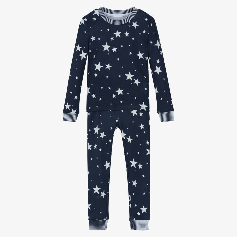 Childrensalon Essentials-Navy Blue Glow In The Dark Cotton Pyjamas | Childrensalon