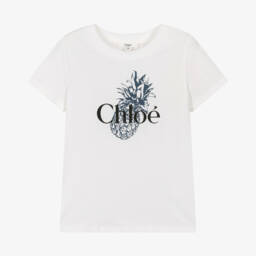 Chloé-Girls Beige Cape with Faux Leather Trims | Childrensalon