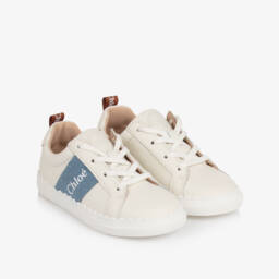 Chloé-Girls Beige Cape with Faux Leather Trims | Childrensalon