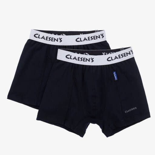 Claesen's-Boys Blue Cotton Boxers (2 Pack) | Childrensalon