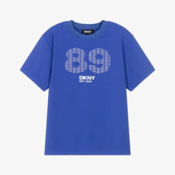 DKNY-Blue 89 Logo Jersey T-Shirt | Childrensalon