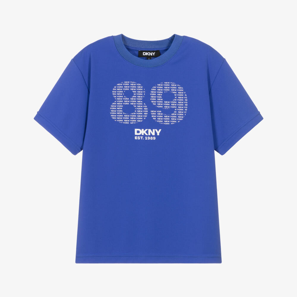 DKNY-Blue 89 Logo Jersey T-Shirt | Childrensalon