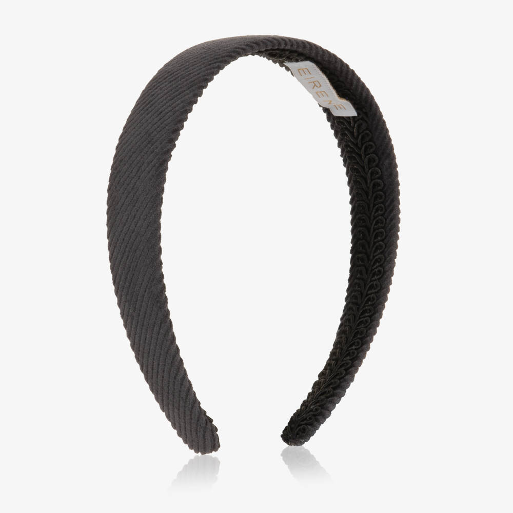EIRENE-Girls Grey Corduroy Hairband | Childrensalon