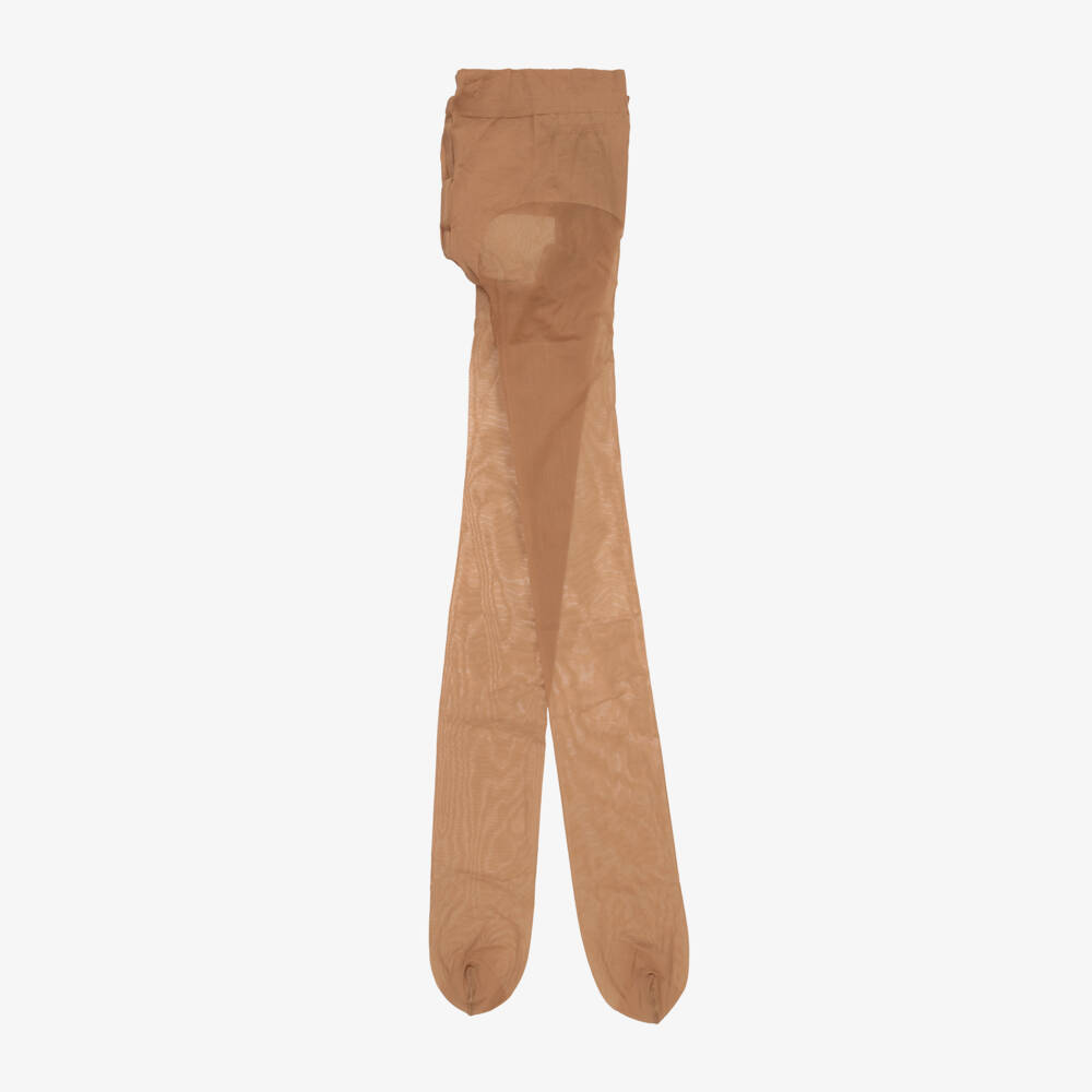 Falke-Girls Beige Sheer Matt Tights | Childrensalon