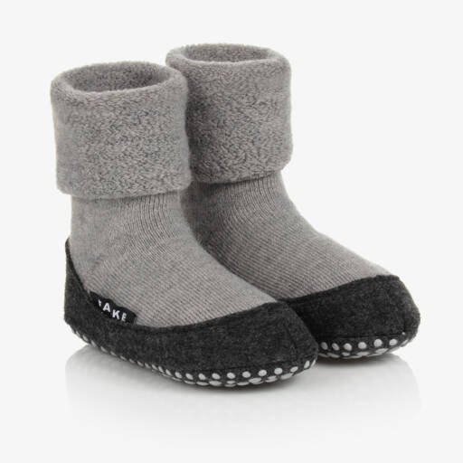 Falke-Grey Wool Slipper Socks | Childrensalon