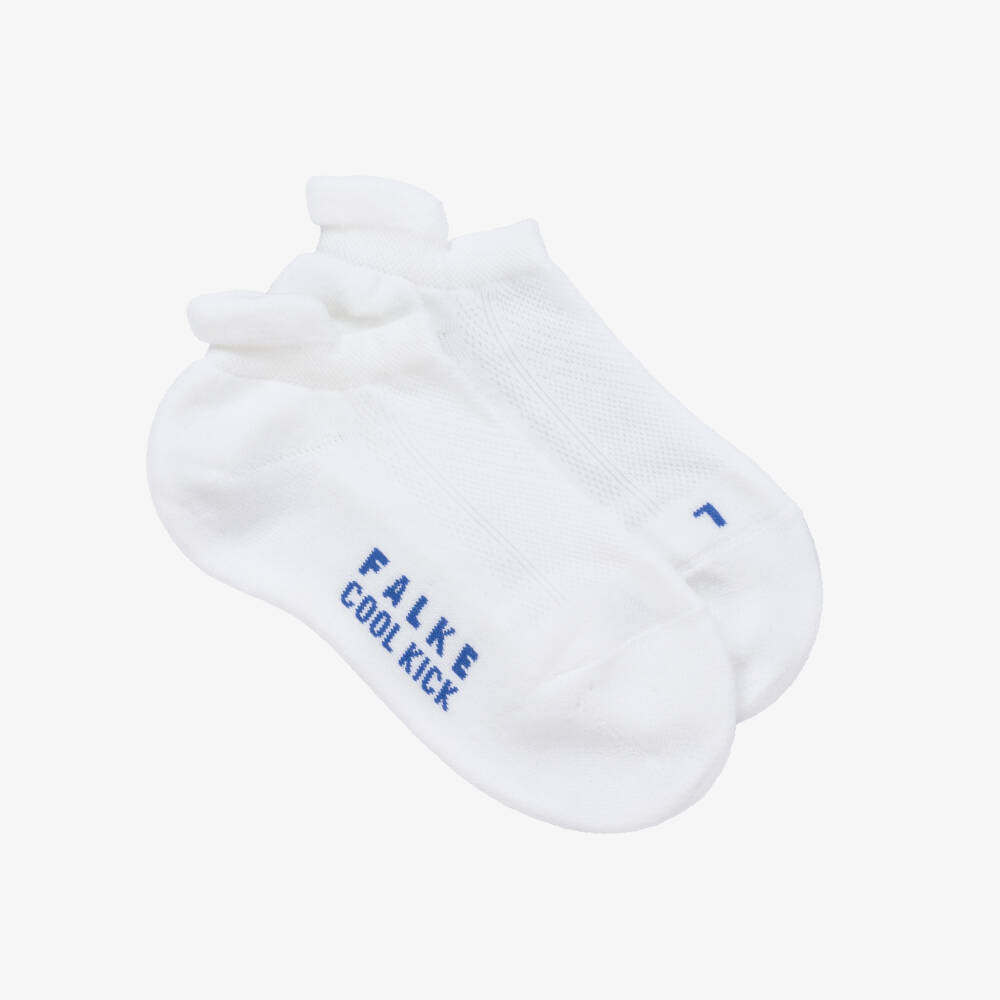 Falke-White Cool Kick Trainer Socks | Childrensalon