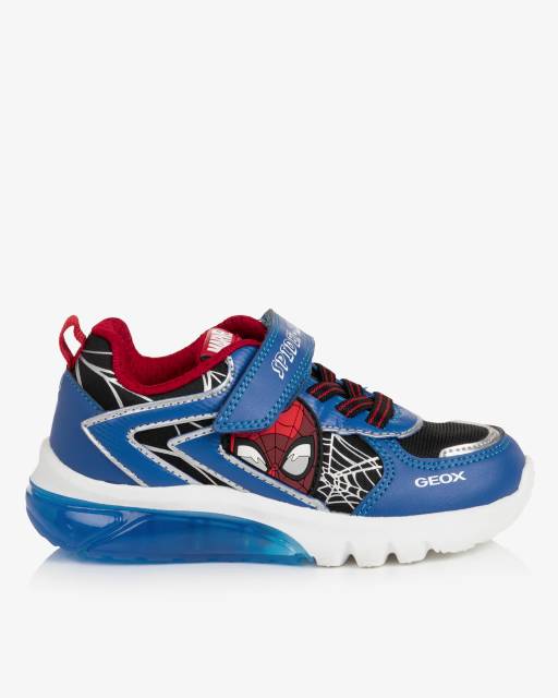 Geox-Boys Blue Spiderman Light-Up Trainers | Childrensalon