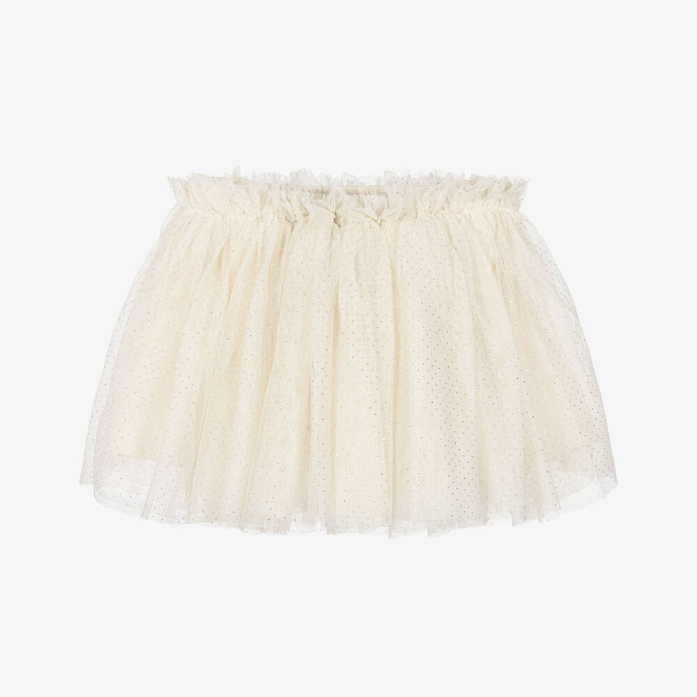 Hatley-Girls Ivory & Gold Tulle Tutu Skirt | Childrensalon
