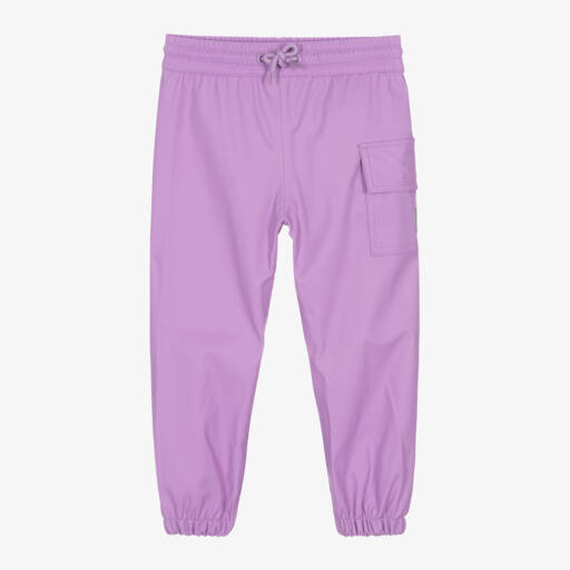 Little Blue House by Hatley-Girls Purple Waterproof Trousers | Childrensalon