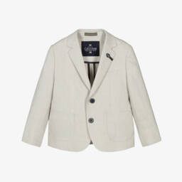 KARL LAGERFELD KIDS-Boys White Cotton Shirt with Embroidered Logo | Childrensalon