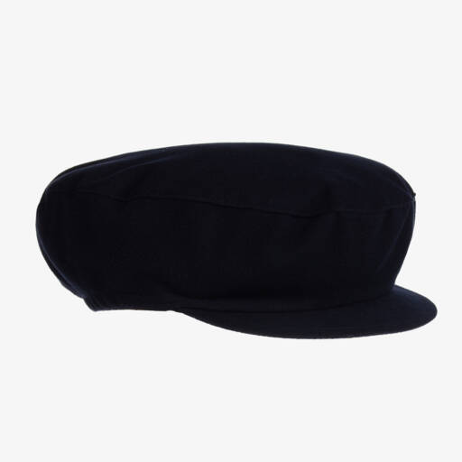 Il Gufo-Boys Navy Blue Flat Cap | Childrensalon