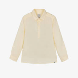 Patachou-Boys Pastel Yellow Double Breasted Suit | Childrensalon