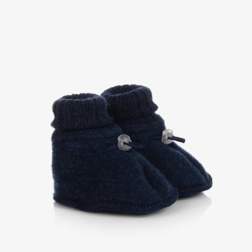 Joha-Blue Merino Wool Booties | Childrensalon