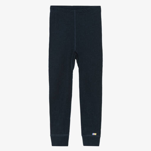 Joha-Blue Merino Wool Leggings | Childrensalon