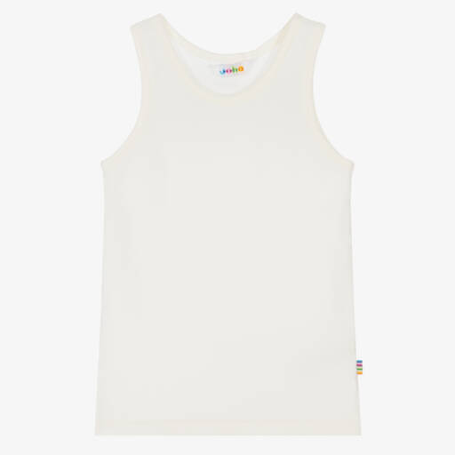 Joha-Ivory Cotton & Wool Thermal Vest  | Childrensalon