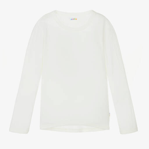 Joha-Ivory Merino Wool Knitted Top | Childrensalon