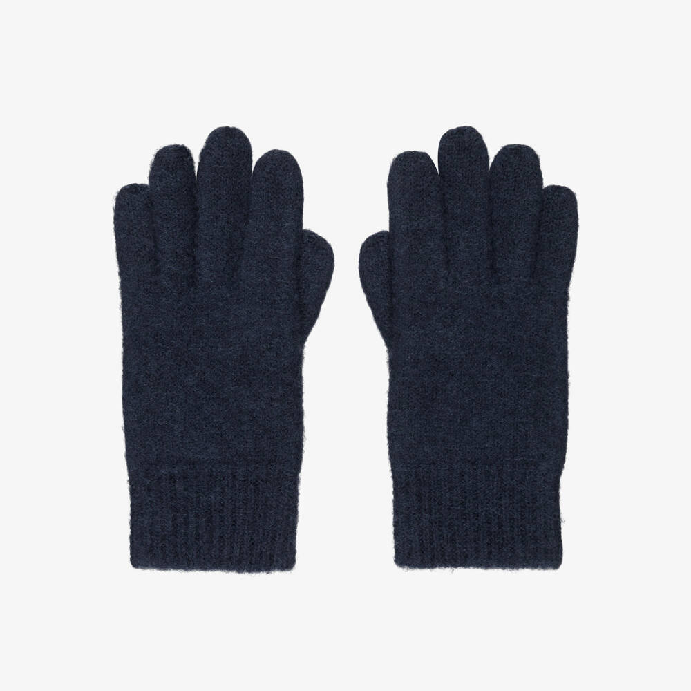 Joha-Navy Blue Merino Wool Gloves | Childrensalon