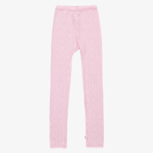 Joha-Pink Wool & Silk Leggings | Childrensalon