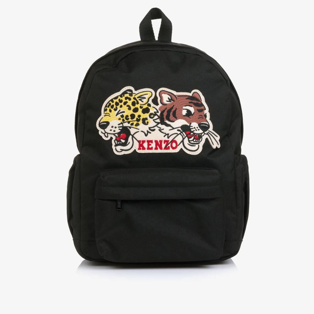 KENZO KIDS-Black Tiger & Friend Backpack (38cm) | Childrensalon