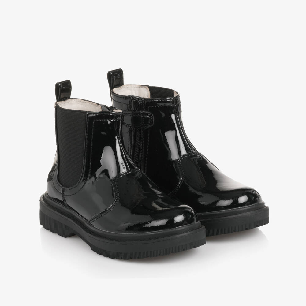 Lelli Kelly-Girls Black Patent Leather Chelsea Boots | Childrensalon