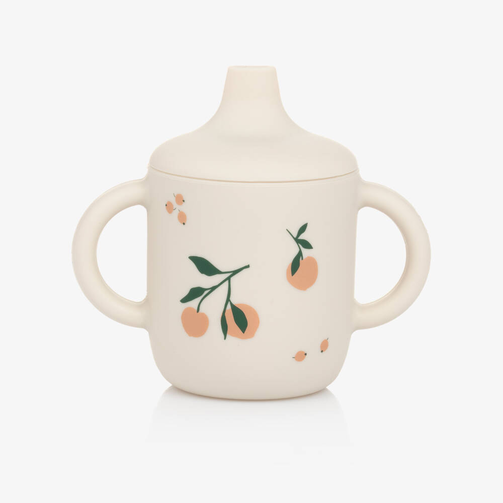 Liewood-Baby Girls Ivory Silicone Sippy Cup (12cm) | Childrensalon