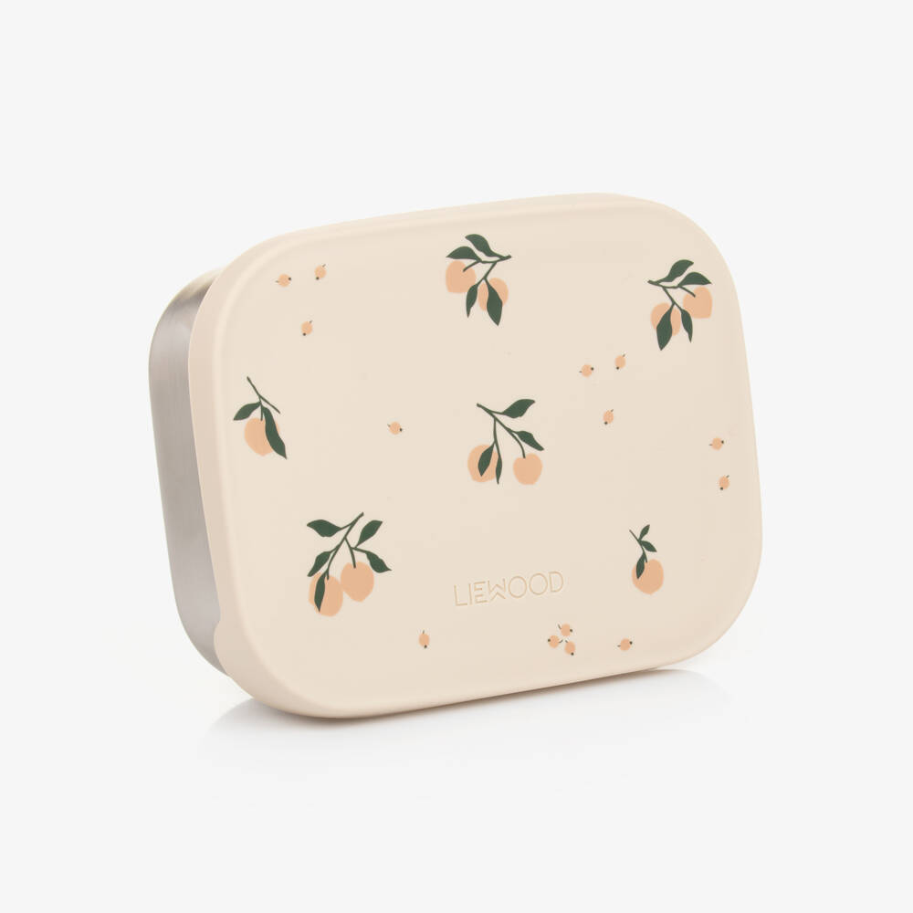 Liewood-Beige Peaches Print Lunch Box (16cm) | Childrensalon