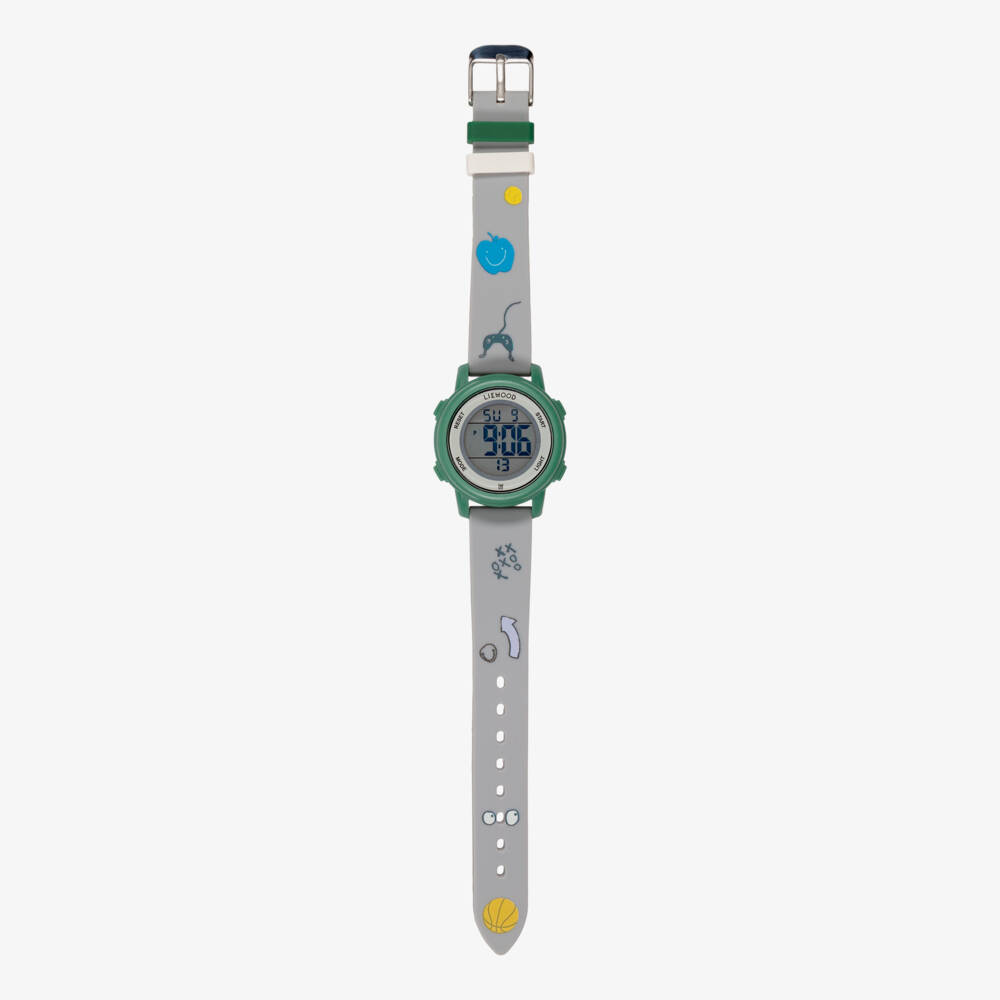 Liewood-Boys Grey Digital Sussi Wrist Watch | Childrensalon