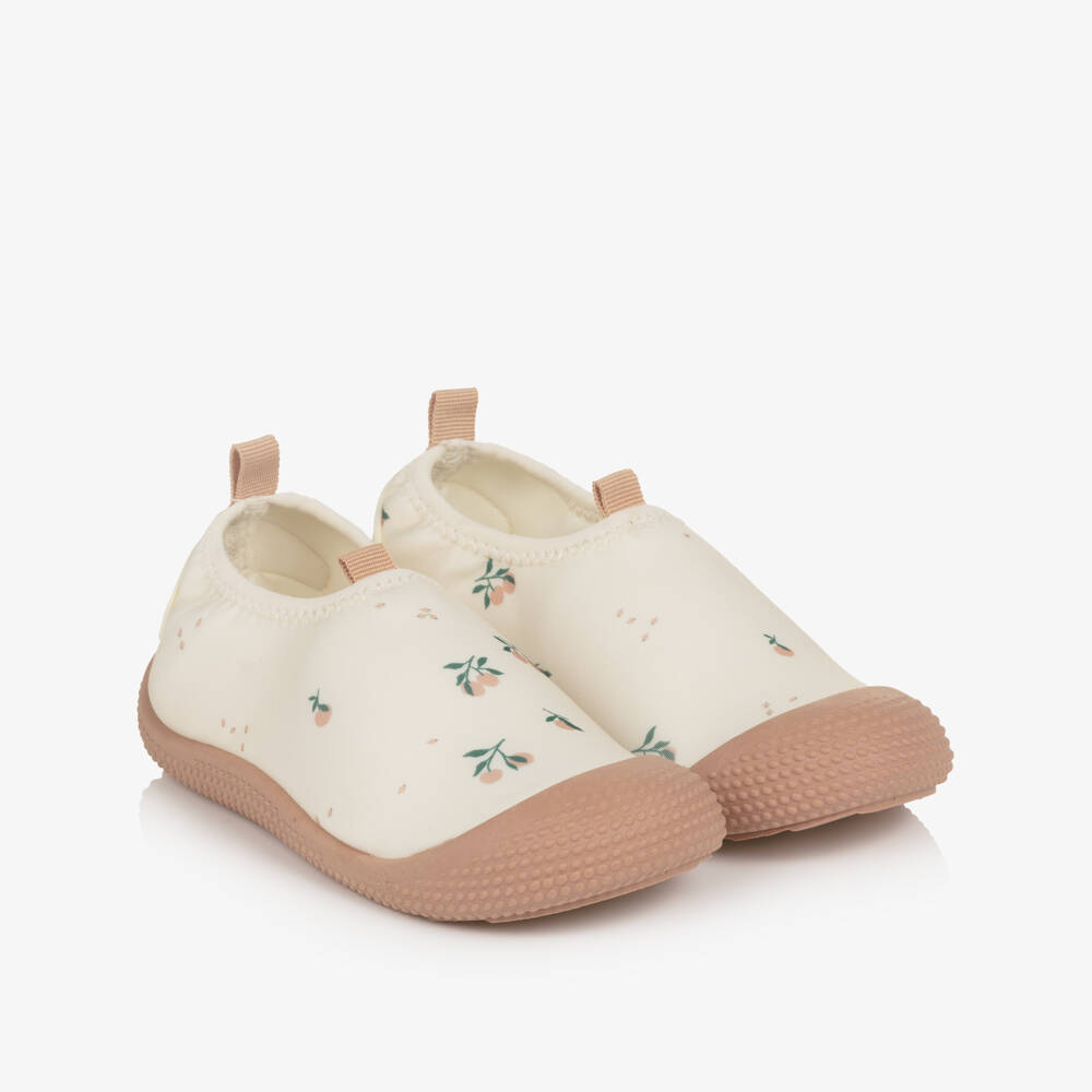 Liewood-Girls Pink Peach Print Aqua Shoes | Childrensalon