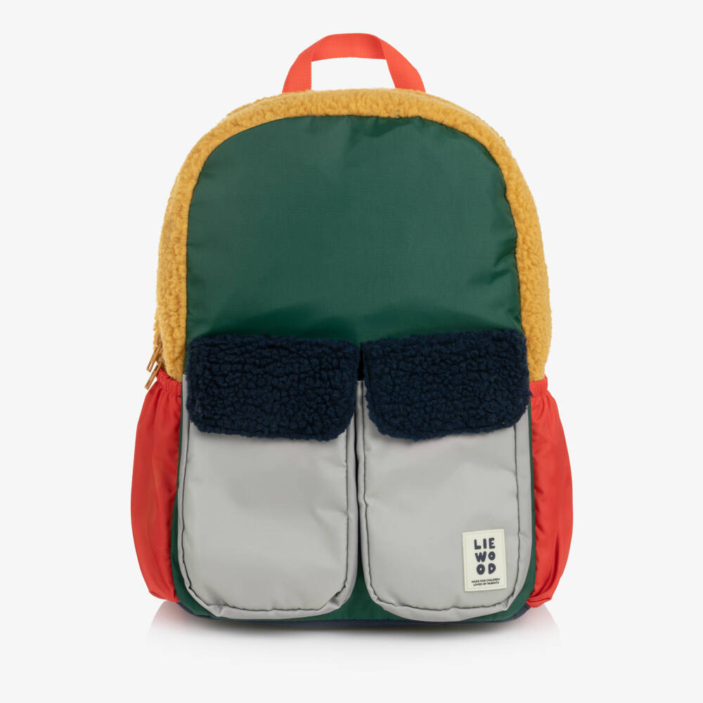 Liewood-Green & Blue Marlowe Backpack (39cm) | Childrensalon